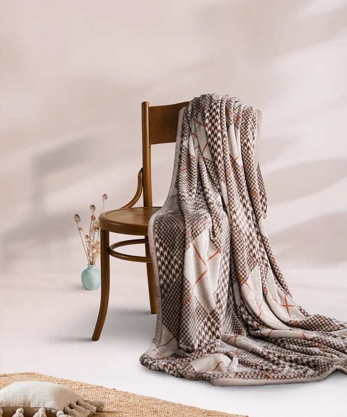 Home Essential Imperial 1 Ply Double Blanket, Estele| 290GSM