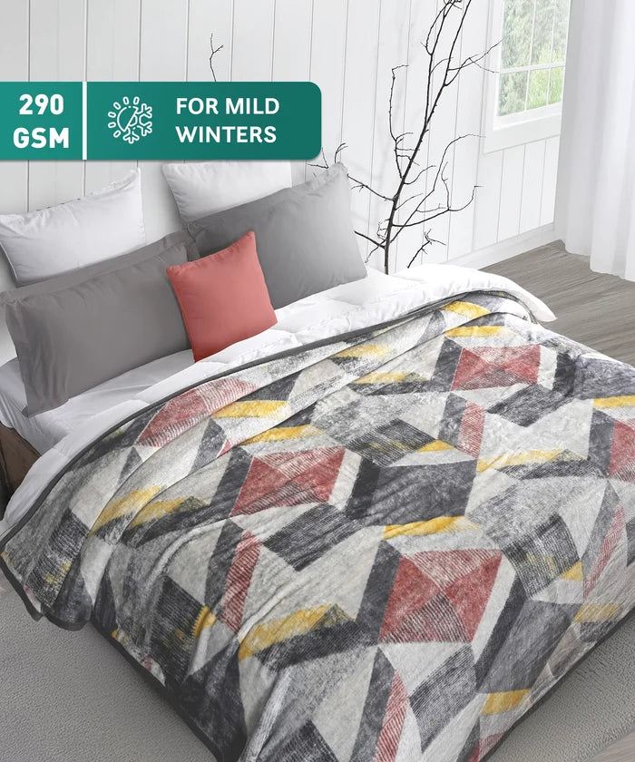 Home Essential Imperial 1 Ply Double Blanket, Levi| 290GSM