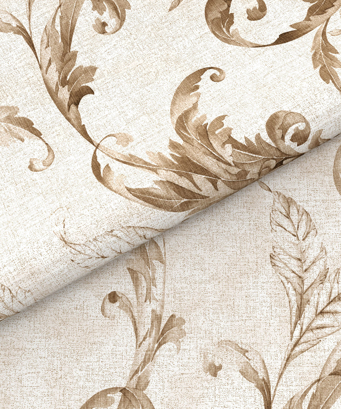 Home Essential King Printed Bedsheet, 144TC, 100% Cotton-Osiris Brown