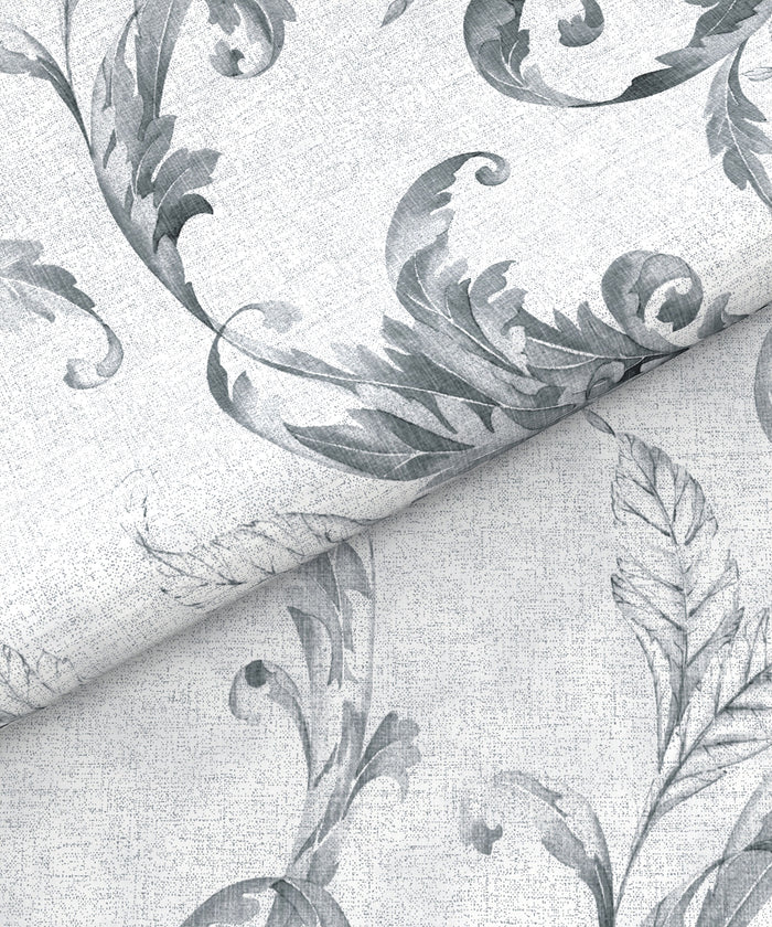 Home Essential King Printed Bedsheet, 144TC, 100% Cotton-Osiris Grey