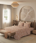 Home Essential Pastel Poetry Floral King Bedsheet,IRAJA Ginderbread|144TC Cotton| 2 Pillow Covers