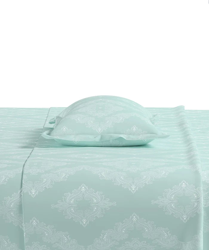 Home Essential Pastel Poetry King Bedsheet Set,Sanjh Mist|144TC Cotton| 2 Pillow Covers