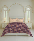 Home Essential Royal Bloom Queen Bedsheet Set, Mirabella Coral | 144TC Cotton| 2 Pillow Covers