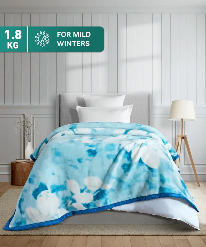 Home Essential Soft Sanctuary 1 Ply Single Flannel Blanket,Sofia|1.8 KG