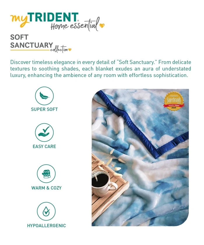 Home Essential Soft Sanctuary 1 Ply Single Flannel Blanket,Sofia|1.8 KG