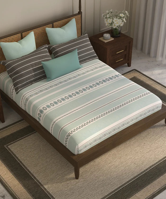 Home Essential Suzani Bedding Set, Naqsh|144 TC Cotton| 4 Pc Set