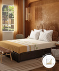 Home Essentials Namaste Bharat Fitted Bedsheet Set, Vatsalya Orche|144 TC Cotton| 2 Pillow Covers