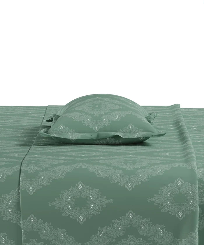 Home Essentials Pastel Poetry Bedding Set, Sanjh Jade| 144 TC Cotton|4 Pc Set