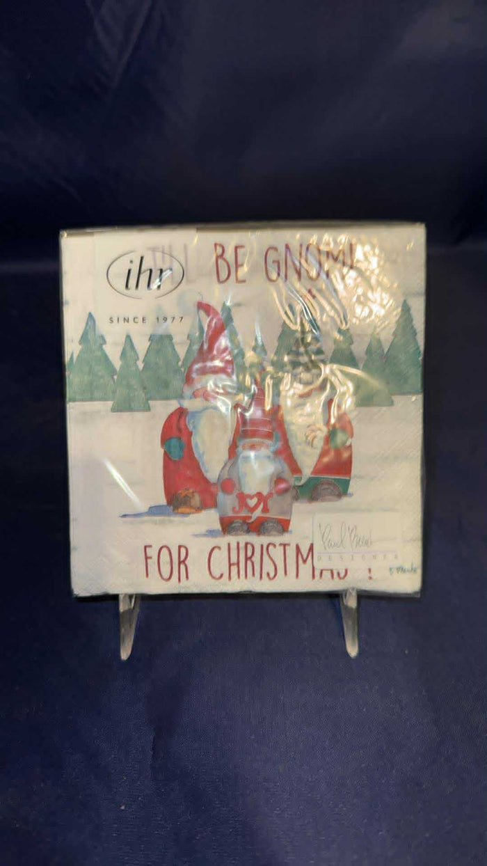 I'll be Gnome for Christmas Cocktail Napkins