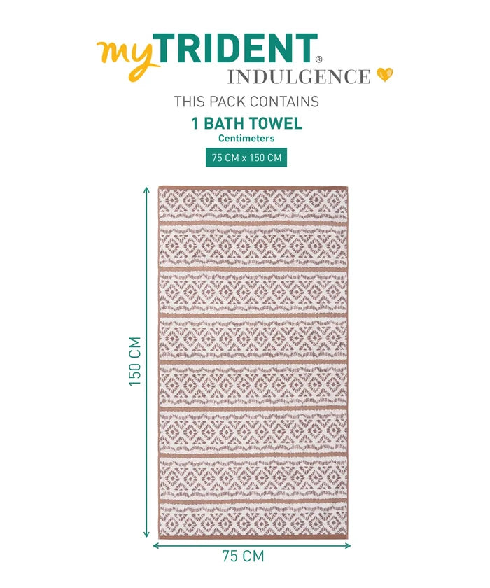 Indulgence By The FirePlace Bath Towel, Super Soft, Intricate Design, 600 GSM, Kelle