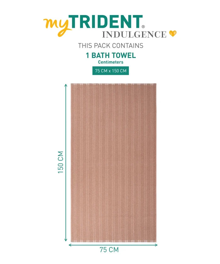 Indulgence By The FirePlace Bath Towel, Super Soft, Intricate Design, 600 GSM, Savanna