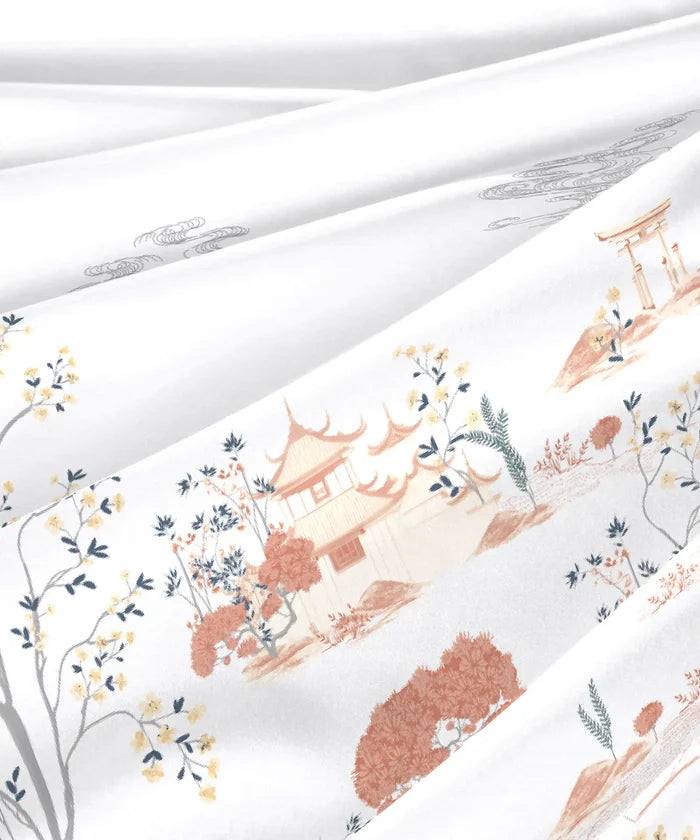 Indulgence Printed King Bedsheet Set, Forest Muse| 300TC Cotton| 4 Pillow Covers