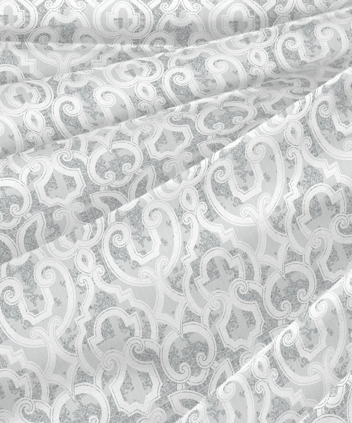 Indulgence Printed King Bedsheet Set, Imprial Knot| 300TC Cotton| 4 Pillow Covers