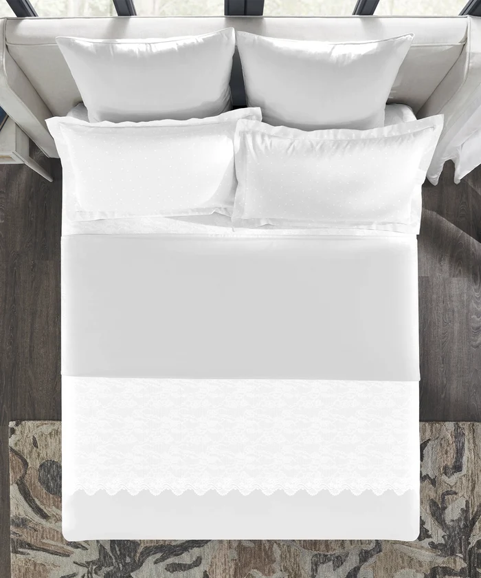 Indulgence Symphony of Threads King Bedsheet Set, Pearl| 300 TC Kasturi Cotton|4 Pillow Covers