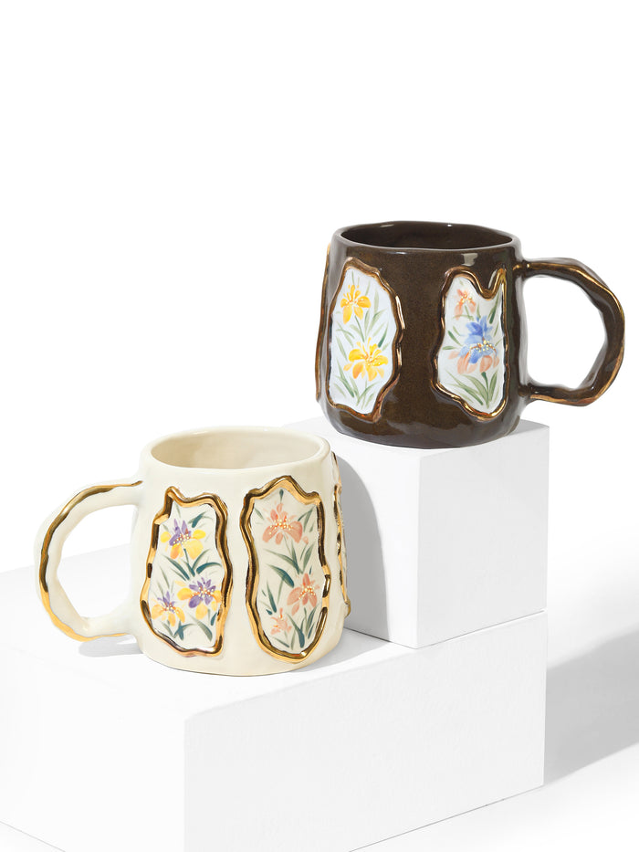 Iris Echo Coffee Mug, Cream