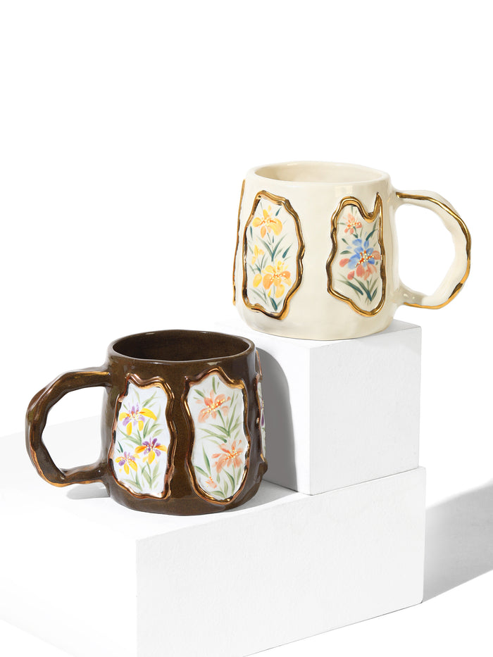 Iris Echo Coffee Mug, Cream