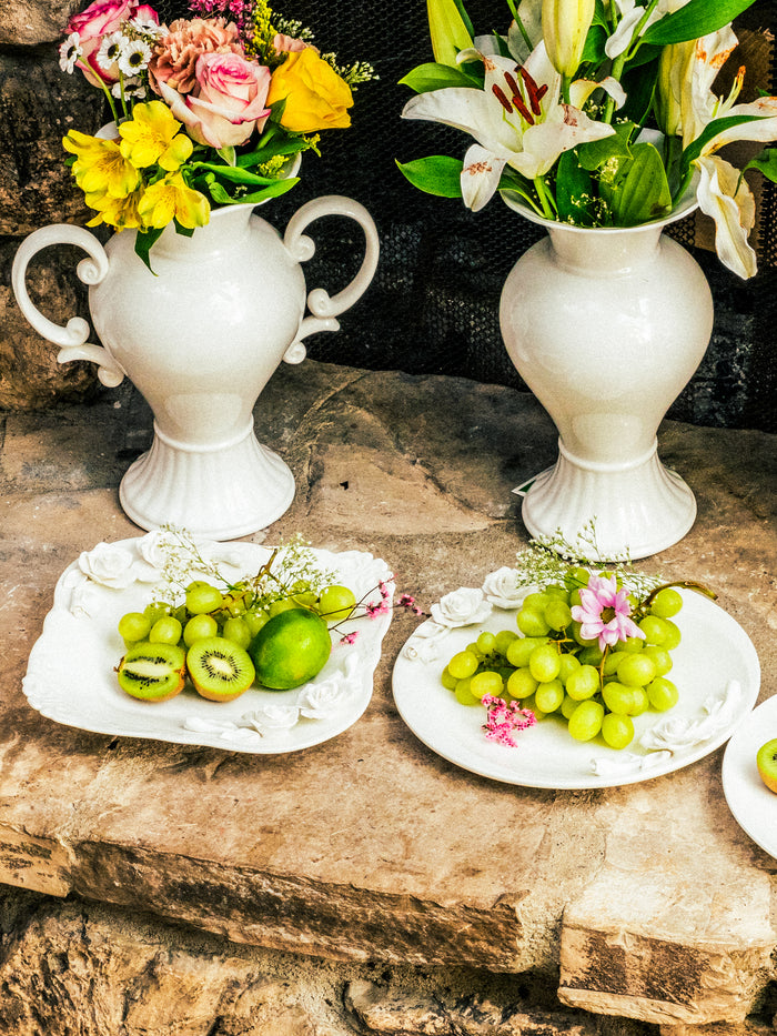 Isabella Artisan Rose Square Plate