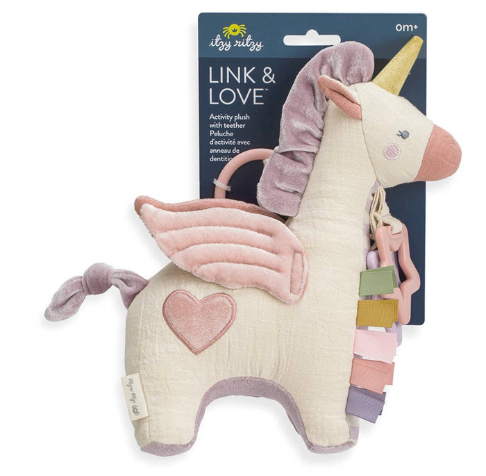 Itzy Ritzy - Link & Love™ Pegasus Activity Plush with Teether Toy