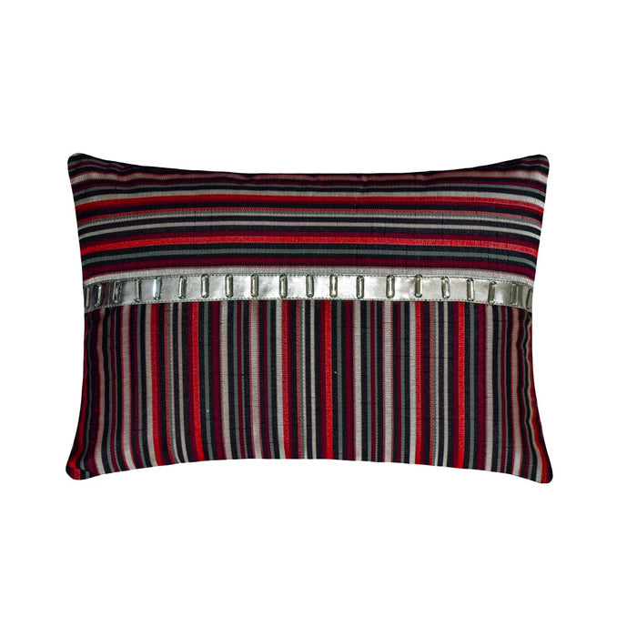 Jimmy James - Red Jacquard Lumbar Pillow Cover
