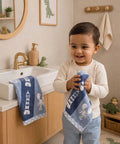 Juniors 2 Pc Hand Towel Set, Wander| 550 GSM | 100% Premium Cotton