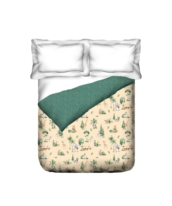 Juniors Double AC Comforter, Jigsaw Jungle|144 TC Cotton