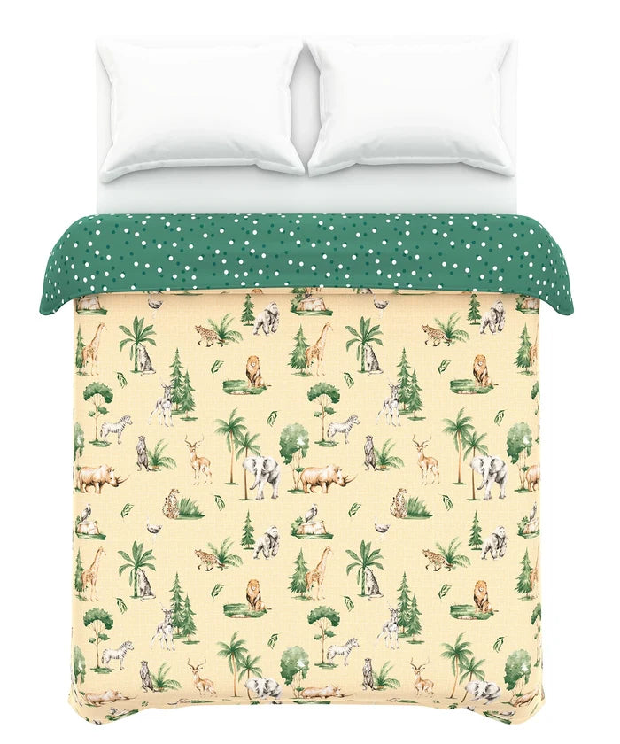 Juniors Double AC Comforter, Jigsaw Jungle|144 TC Cotton
