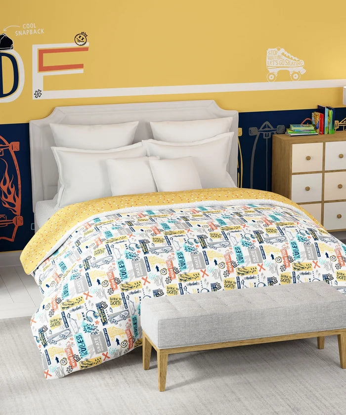 Juniors Double AC Comforter, Streetstyle Skate|144 TC Cotton