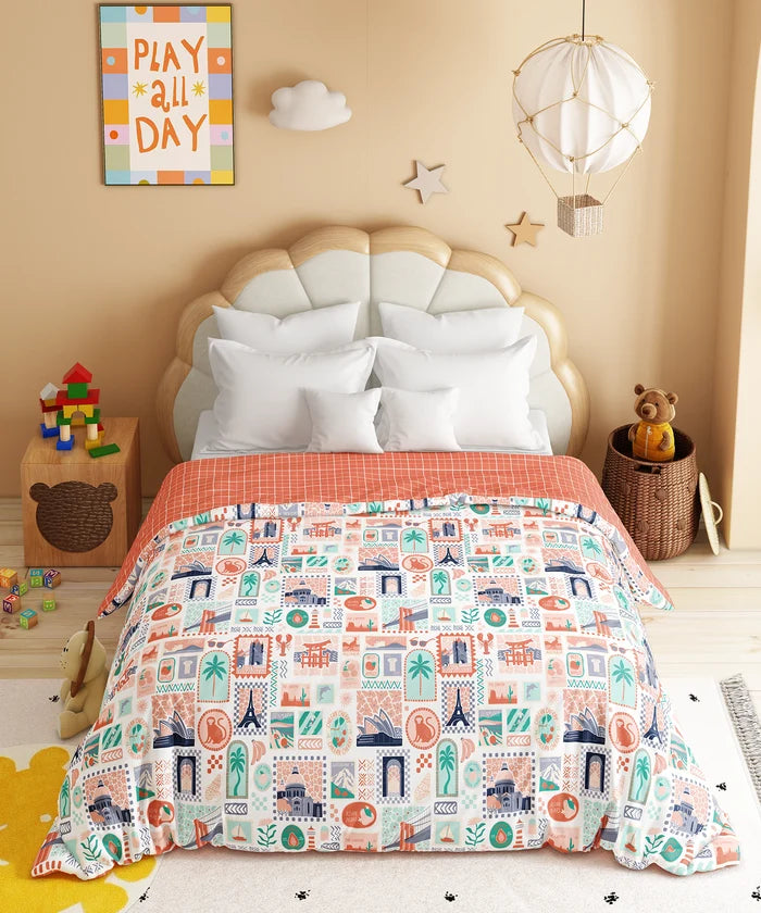 Juniors Double AC Comforter, Wander Ways| 144TC Cotton