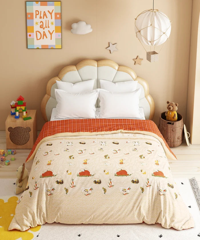 Juniors Double AC Comforter,Burrow Bros| 144TC Cotton