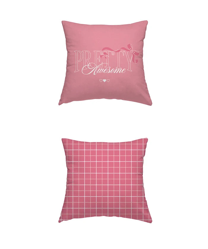 Juniors Double Bedsheet Set, Cue Coquette| 144TC Cotton|2 Pillow Covers & 2 Cushion Covers