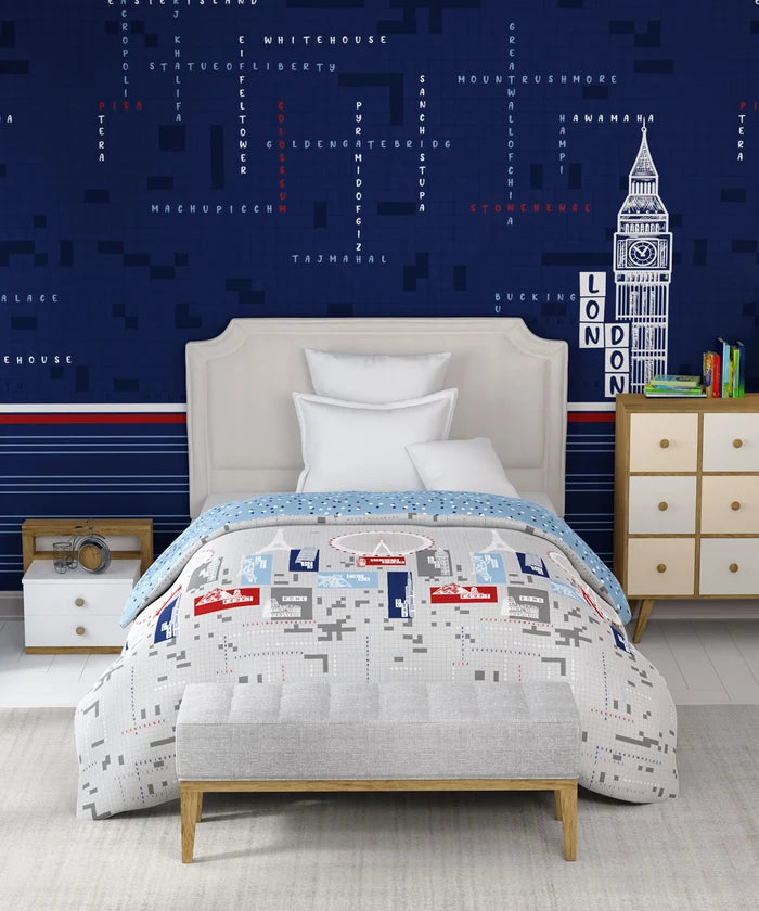 Juniors Single AC Comforter, Crossworld|144 TC Cotton