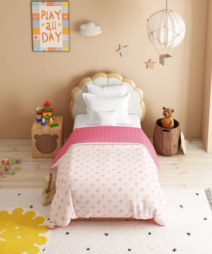 Juniors Single AC Comforter, Cue Coquette| 144TC Cotton