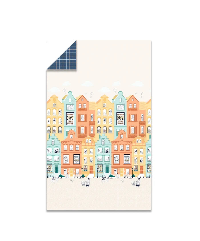 Juniors Single AC Comforter, Day doodle| 144TC Cotton