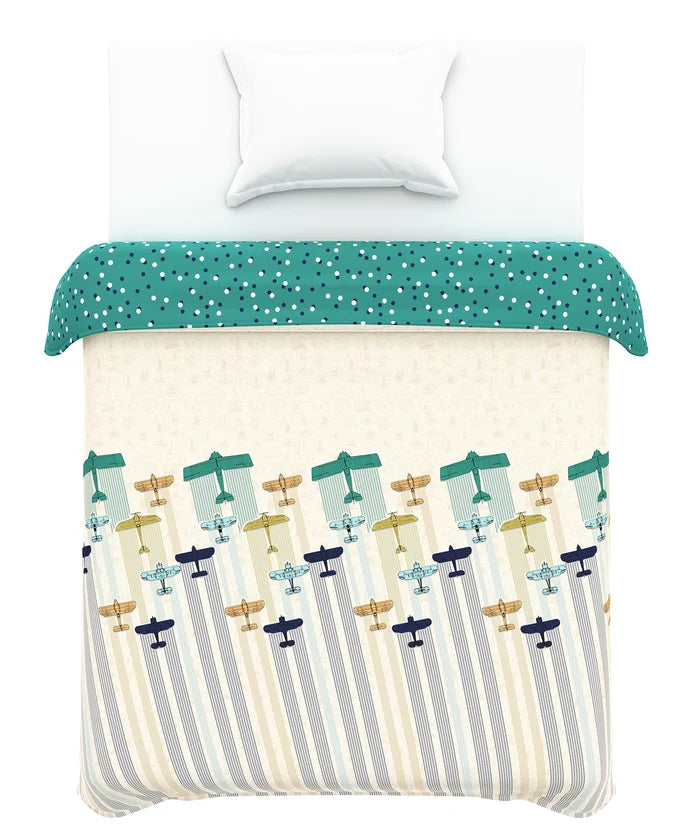 Juniors Single AC Comforter, Passport|144 TC Cotton