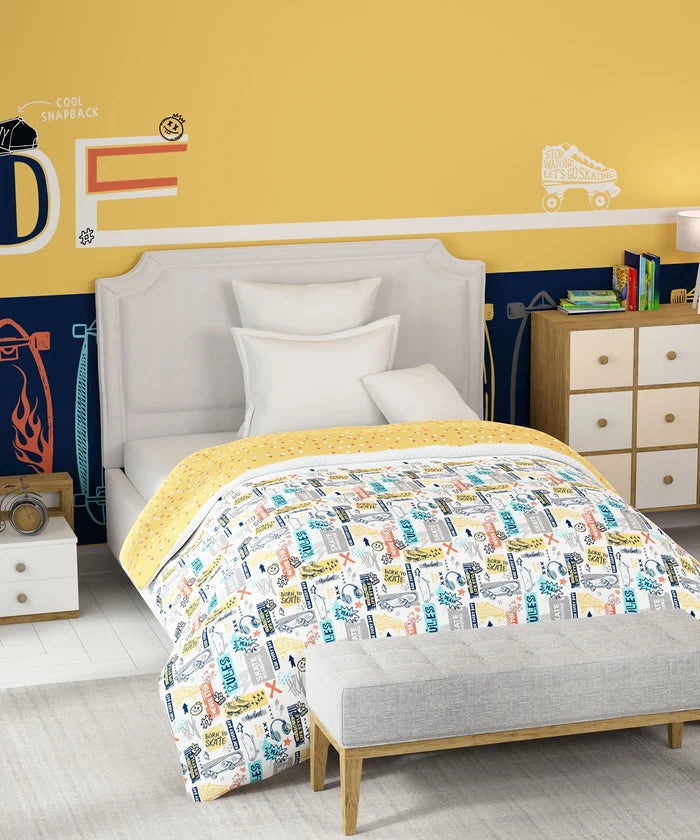 Juniors Single AC Comforter, Streetstyle Skate|144 TC Cotton