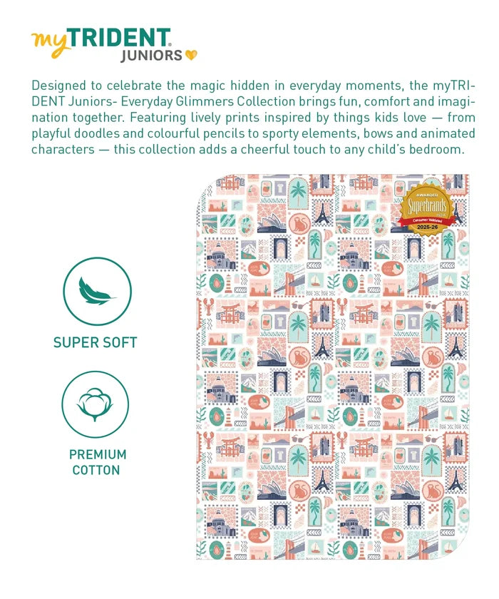 Juniors Single AC Comforter, Wander ways| 144TC Cotton