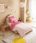 Juniors Single Bedsheet Set, Cue Coquette| 144TC Cotton| 1 Pillow Cover