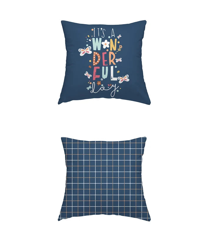 Juniors Single Bedsheet Set, Day Doodle| 144TC Cotton| 1 Pillow Cover