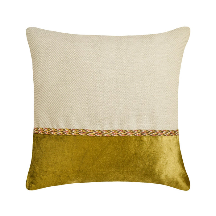 Jute Ivory Suit - Beige Jute & Satin Decorative Euro Sham