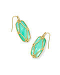 Kendra Scott - Earring - Elle Lattice Frame Gold Drop - Light Green Mother of Pearl - Findlay Rowe Designs