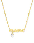 Kendra Scott - Necklace - Mama Gold Crystal Short Pendant - White CZ - Findlay Rowe Designs