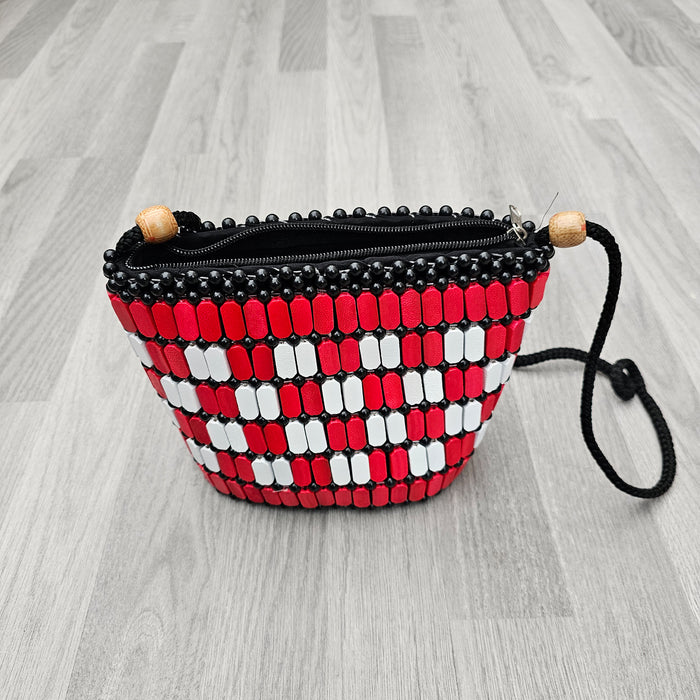Kenyan Wooden Bead Handbag - Kenesha