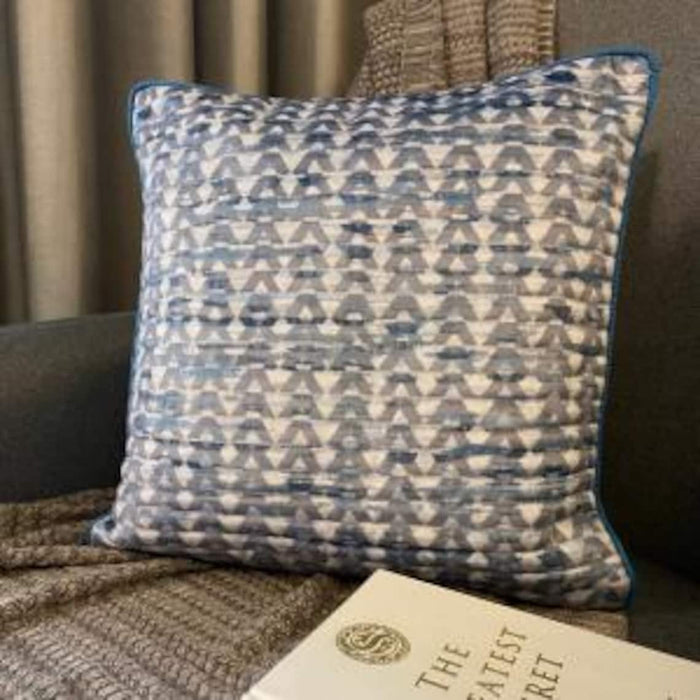 Kia - Blue Suede Throw Pillow Cover