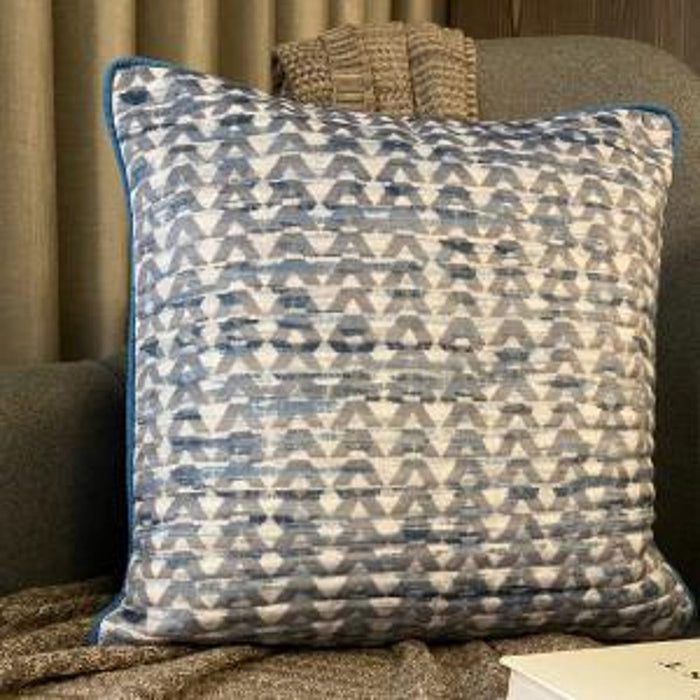Kia - Blue Suede Throw Pillow Cover