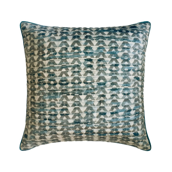 Kia - Blue Suede Throw Pillow Cover