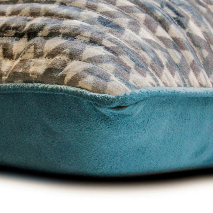 Kia - Blue Suede Throw Pillow Cover