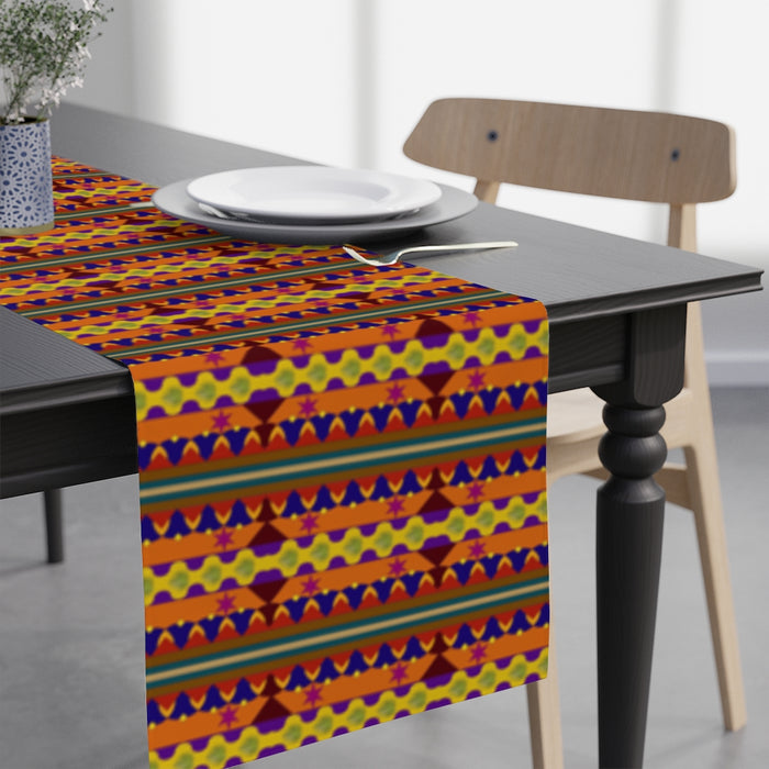 Kujichagulia Cotton Table Runner | Black History Home Decor