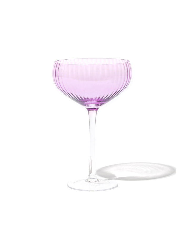 Lavender Coupe Cocktail Glass, Ripple