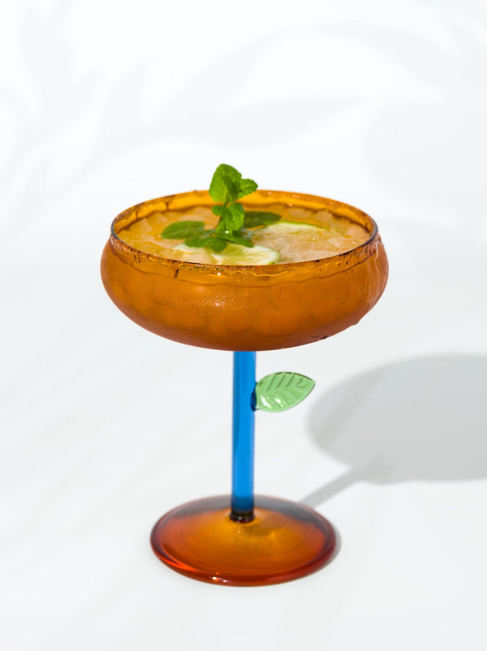 Leafy Dessert Coupe Cocktail Glass