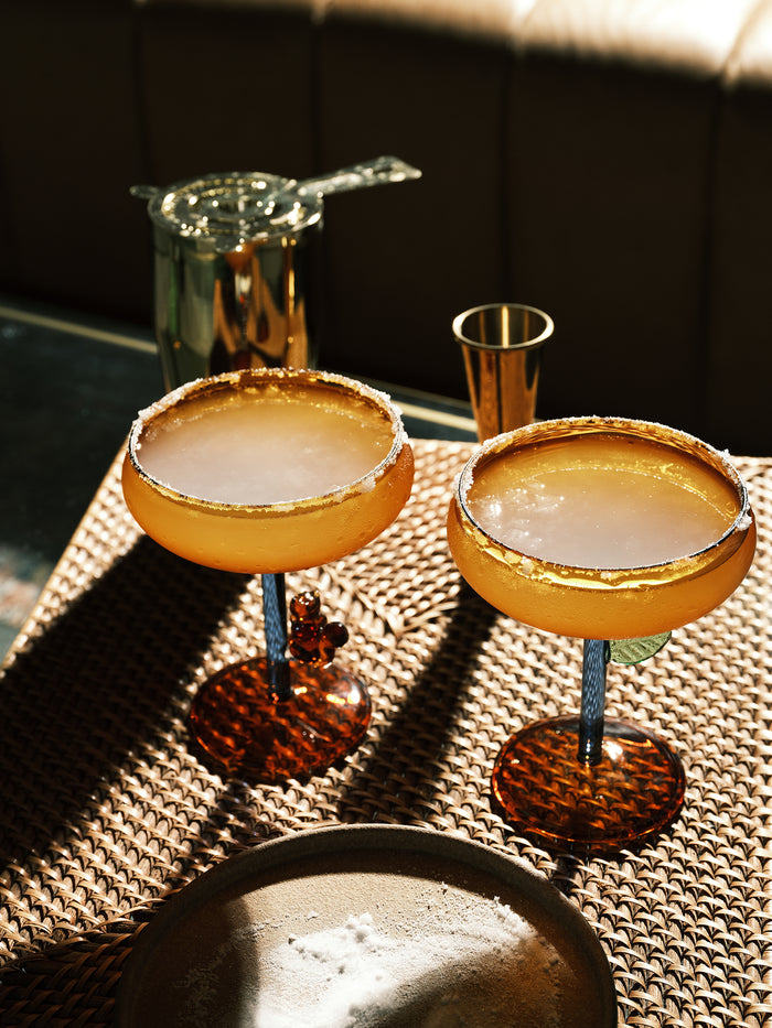 Leafy Dessert Coupe Cocktail Glass